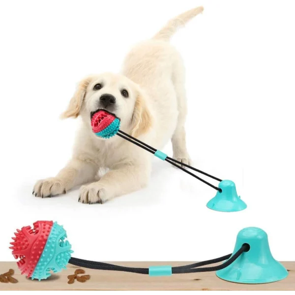 Dog Chew Suction Cup Tug of War Toy Multifunction Interactive Pet