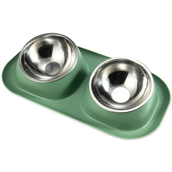 Small Dog Bowls, Cat Food Bowl with 2 Removable Stainless Steel