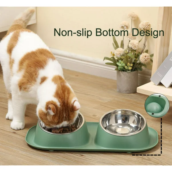 Small Dog Bowls, Cat Food Bowl with 2 Removable Stainless Steel - Image 4