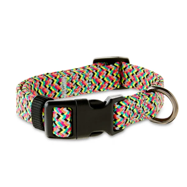 Chevron Reflective Adjustable Dog Collar, S